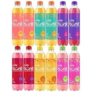 Amazon Bubly Burst Sparkling Water Variety Pack 10 Pack