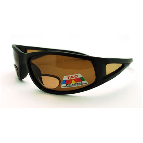 mens polarized brown lens sport warp biker sunglasses with bifocal reading lens ebay