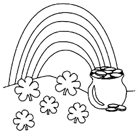 Pot of Gold on St Patricks Day Coloring Page - NetArt