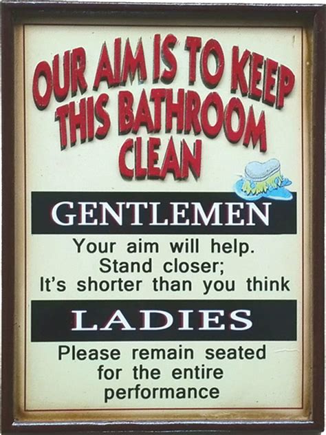 Our Aim Is To Keep This Bathroom Clean 3d Sign Ozone
