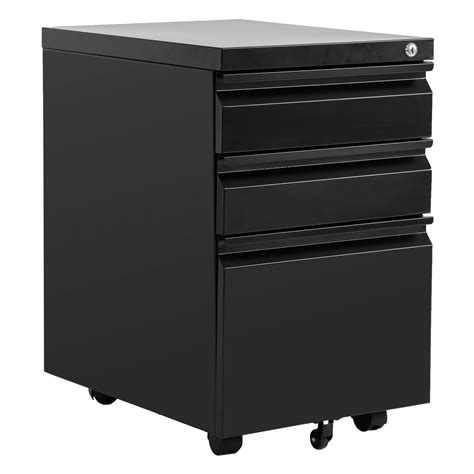 Metal File Cabinet With Wheels 3 Drawer File Cabinet Filling Cabinet Mobile Office Cabinet on ...