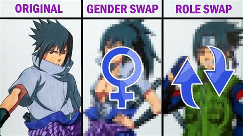 Drawing Sasuke Original Gender Swap Role Swap Naruto Shippuden