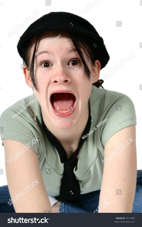 Young Attractive Girl Screaming Stock Photo 1611033 Shutterstock