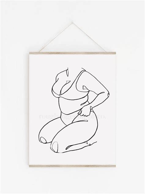 Affordable and search from millions of royalty free images photos and vectors. Body Positive Line Art Female Figure Art Print Minimalist ...
