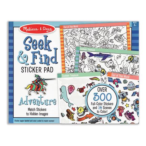 Melissa And Doug Seek And Find Sticker Pad Adventure Online Toys