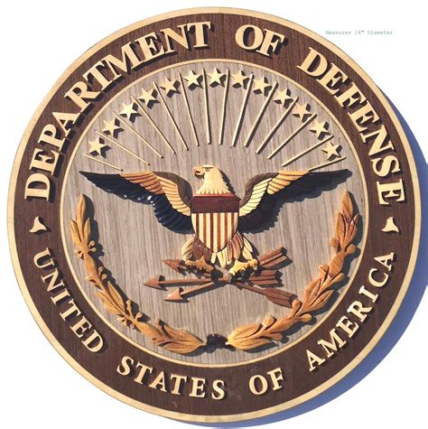Department Of Defense Seal Wood Art Plaque Etsy