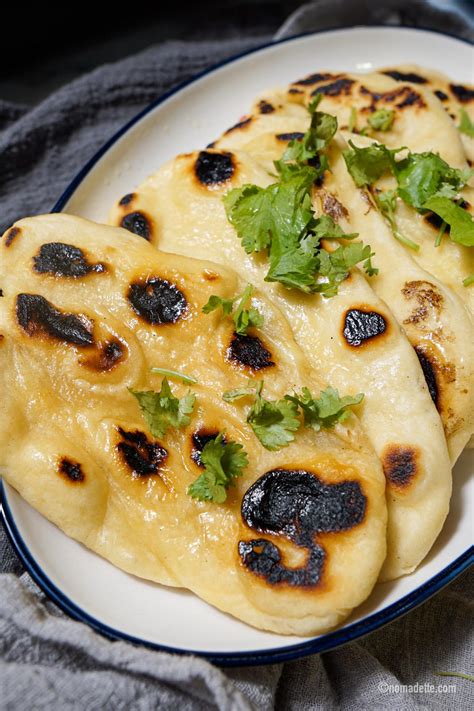 Butter Naan Easy Stovetop Indian Flatbread Nomadette