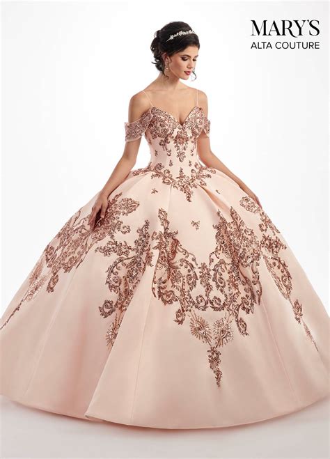 This Marys Bridal Alta Couture Mq3025 Wine Red Quinceanera Dress Hangs On Cold Shoulder Sleeves