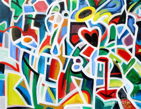 Heart Shape Abstract 2 Painting By E Dan Barker