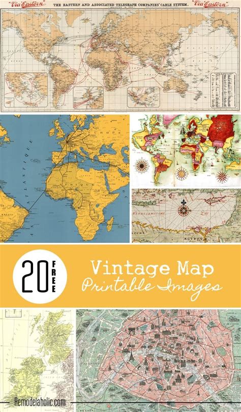 Wonderful Free Printable Vintage Maps To Download Vin