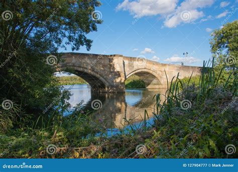 Pretty Stone Road Bridge Over The River Derwent Stock Image Image Of