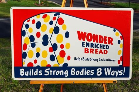 Vintage 30 Wonder Bread Embossed Hvy Metal Dairy Sign Minty Rare Collectable If You Re Into