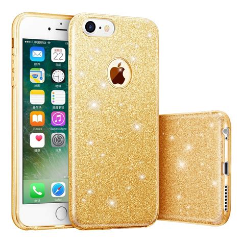 Hanlesi Iphone 7 Case Shiny Gradient Bling Series Case Hard Silicone