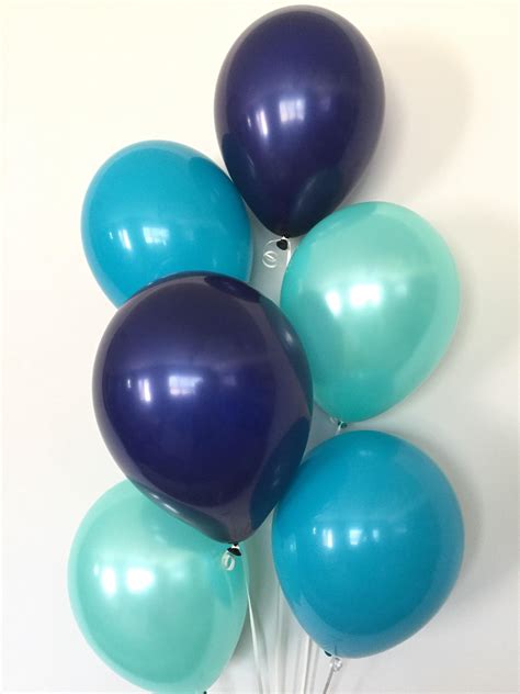 Navy Teal And Mint Balloon Bouquet Navy And Teal Balloon Bouquet