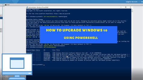 How To Update Windows 10 Using Powershell Commands Youtube