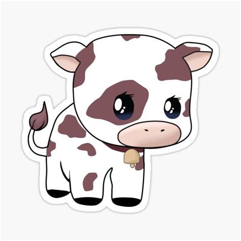 Vacas Kawaii Chibi Cow Sticker By Coolskin Baby Cartoon Drawing