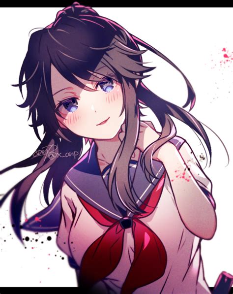 Safebooru 1girl Aicedrop Ayano Aishi Black Hair Blue Eyes Blush Commentary Letterboxed Long