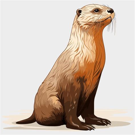Premium Vector Cute Sea Otter Cartoon Vector Art Illustration Design