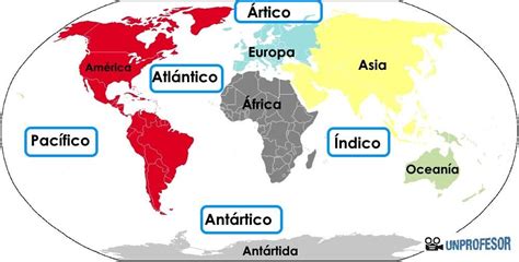 Nombres De Los Océanos Del Mundo ¡con Mapas Map