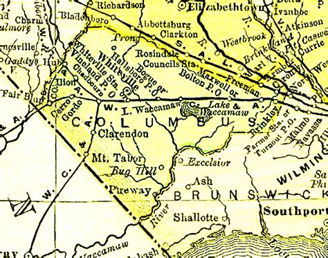 Map Of Columbus County Nc 1895