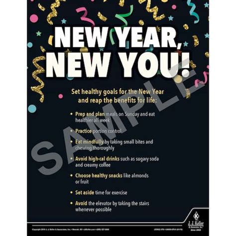 New Year New You Health And Wellness Awareness Poster