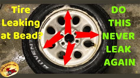 This video dramatically demonstrates how it's done in a garage setting, though the people in the clip use far more starter fluid than is needed. STOP SLOW TIRE AIR LEAKS....And How To Break a Tire Bead ...
