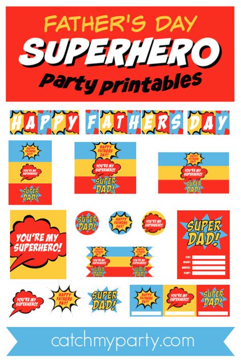 Download These Free Superhero Fathers Day Printables Catch My Party