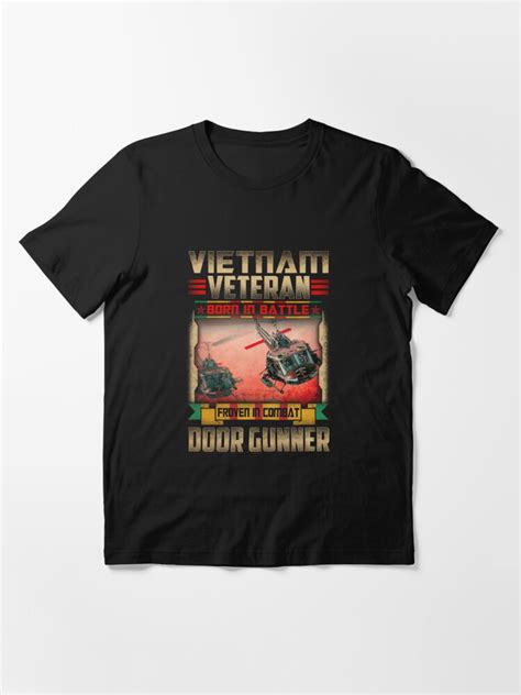 Vietnam Veteran Uh1 Huey Helicopter Door Gunner T Shirt For Sale By