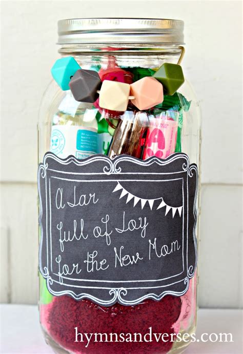 You want to give mom a gift that's uniquely her, so. Mason Jar Gift for the New Mom - Hymns and Verses