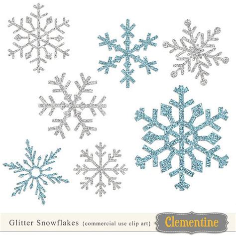 Glitter Snowflake Clipart Glitter Snowflake Clip Art Images Etsy