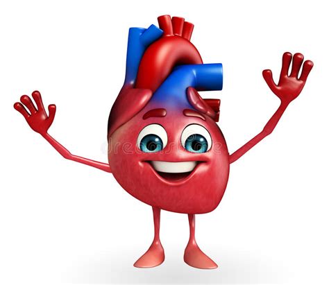 Heart Character With Happy Pose Stock Illustration Illustration Of