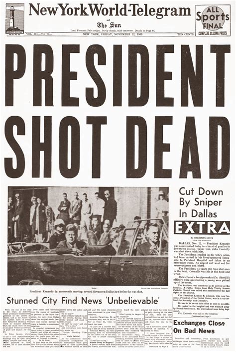 See more ideas about new york post, cover, post. Frank's Place: Friday November 22 1963