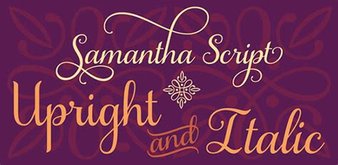 Beautiful Samantha Script Font On Behance
