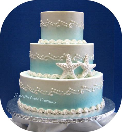 Beach Themed Wedding Cake - a photo on Flickriver