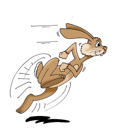 Cartoon Rabbit Running Clip Art Library