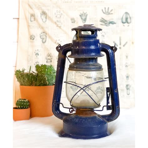 Vintage Blue Kerosene Lantern-Gas Lantern-Metal Lantern ...