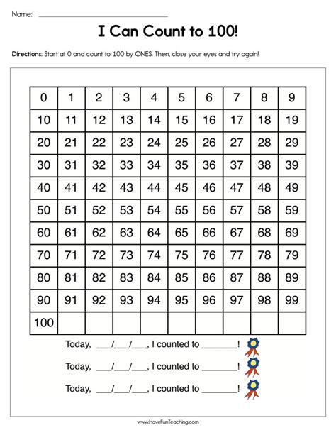 Counting To 100 Worksheets Worksheets For Kindergarten