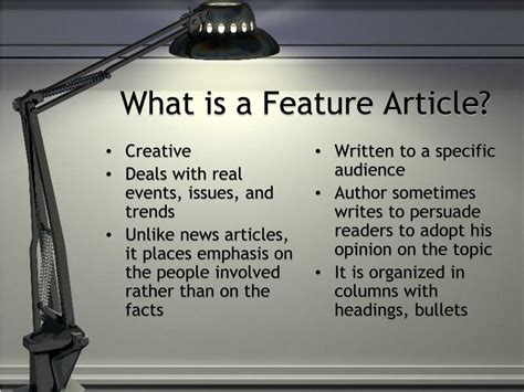 Feature Article Definition Example