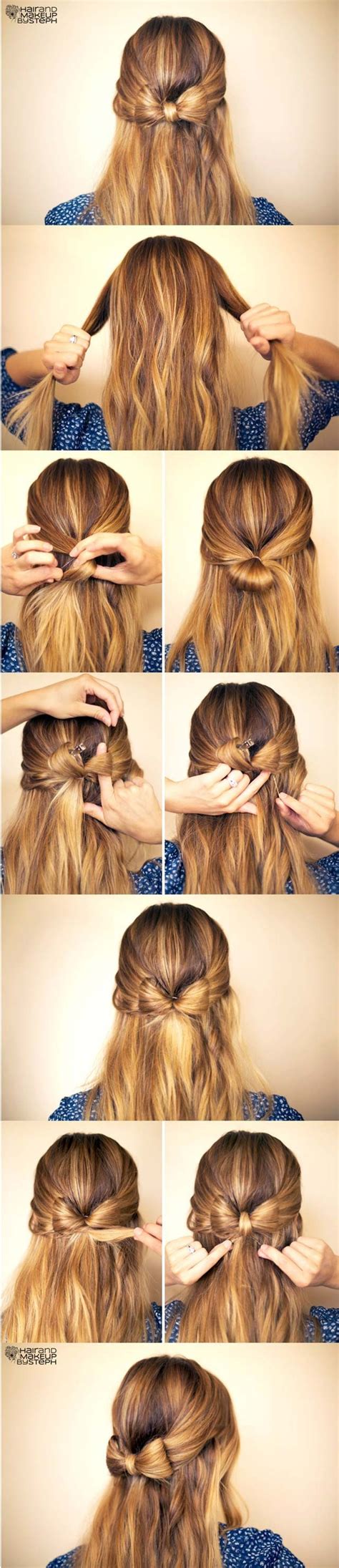 Discover more posts about bow hairstyle. 19 Pretty Long Hairstyles with Tutorials - Pretty Designs