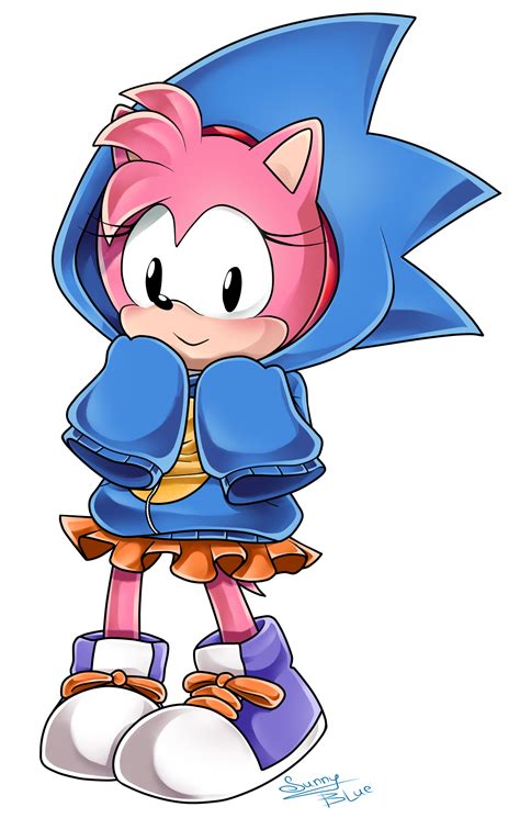 Classic Amy Wears Sonic Hoodie By Xxsunny Bluexx On Deviantart