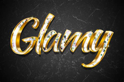 Glamour Text Effectsmockups Template Package By Sahinduzgun