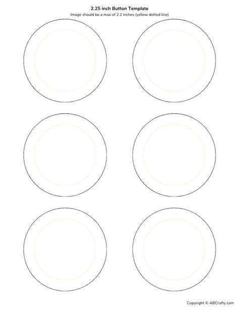 Button Template In 4 Sizes Free Download Ab Crafty