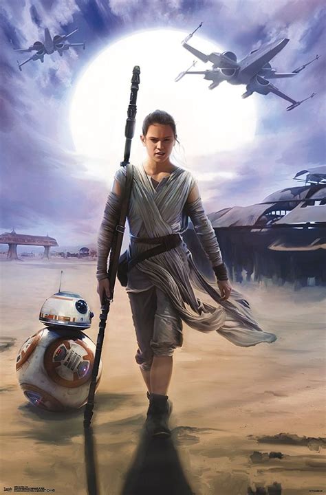 Star Wars The Force Awakens Rey 22 X 34 Wall Poster Posters