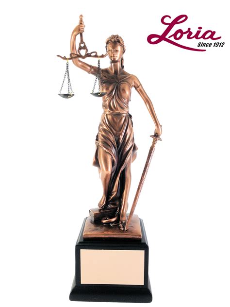 Lady Justice statue with metal scales. @ Loria Awards