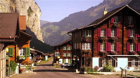 Quiet Street Of Small Swiss Village Youtube