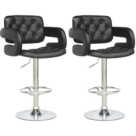 Kitchen stools, wooden bar stools, kitchen counter & breakfast bar stools uk. CorLiving DAB-909-B Tufted Adjustable Bar Stool with ...