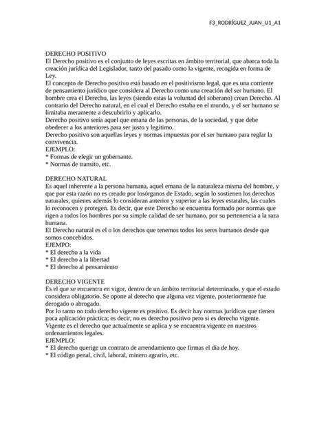 Derecho Positivo El Derecho Positivo Es El Conjunto De Leyes