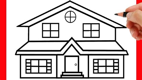 Easy Drawing Of A House Easy How To Draw A House Tutorial And House