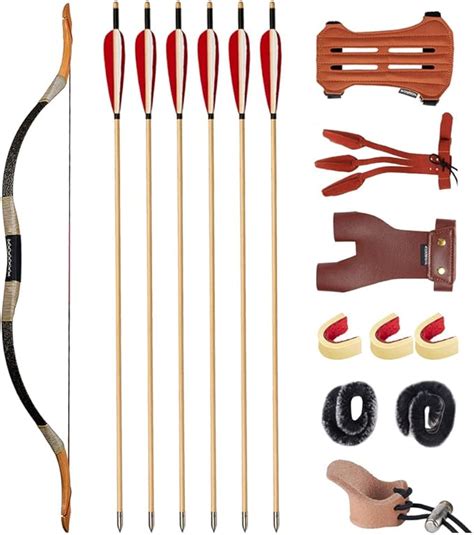 Huntingdoor Longbow Set Arc Et Fl Che Pour Adultes Lb Arc