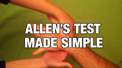 Go.amboss.com/allentest the modified allen test is used to. Allen test - YouTube